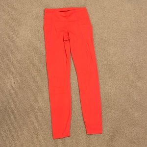 Athleta girls size large/12 coral leggings